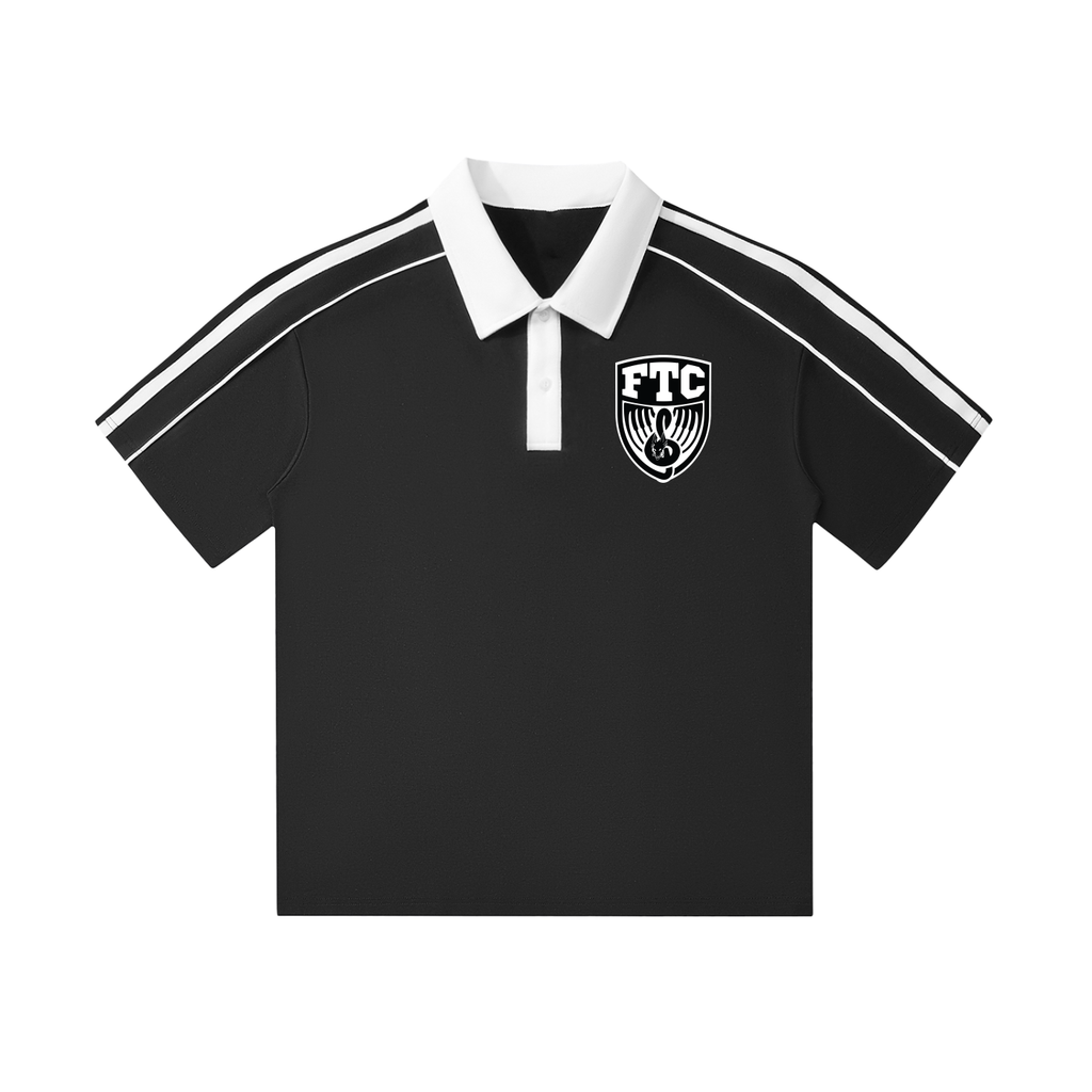 Contrast Collar Short-Sleeve Polo Shirt