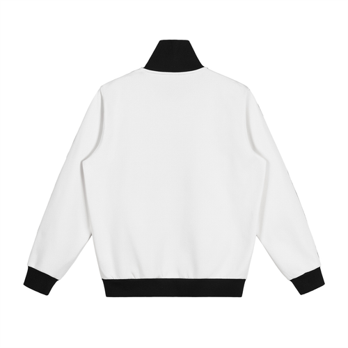 Contrast Side Stripe Fleece Track Jacket
