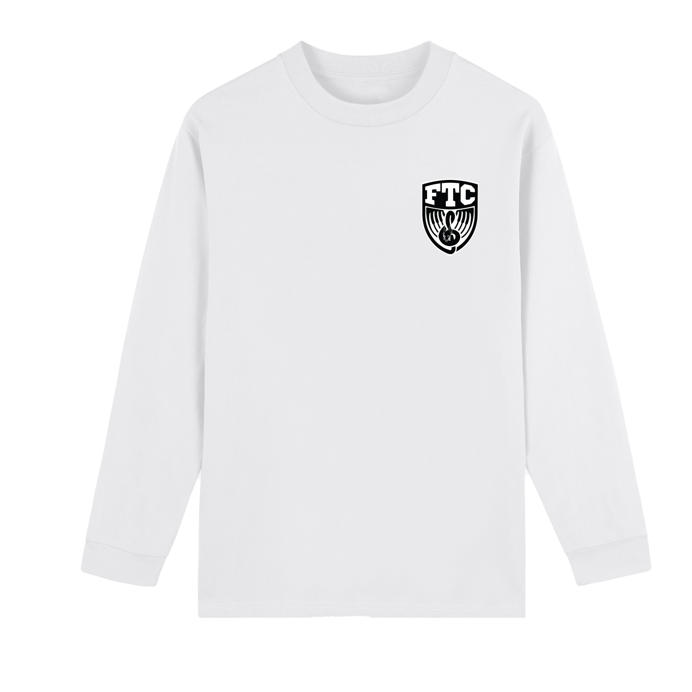 Crew Neck Drop Shoulder Long Sleeve Shirt